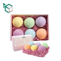 Custom printed floral seed oil box bath bomb packing box